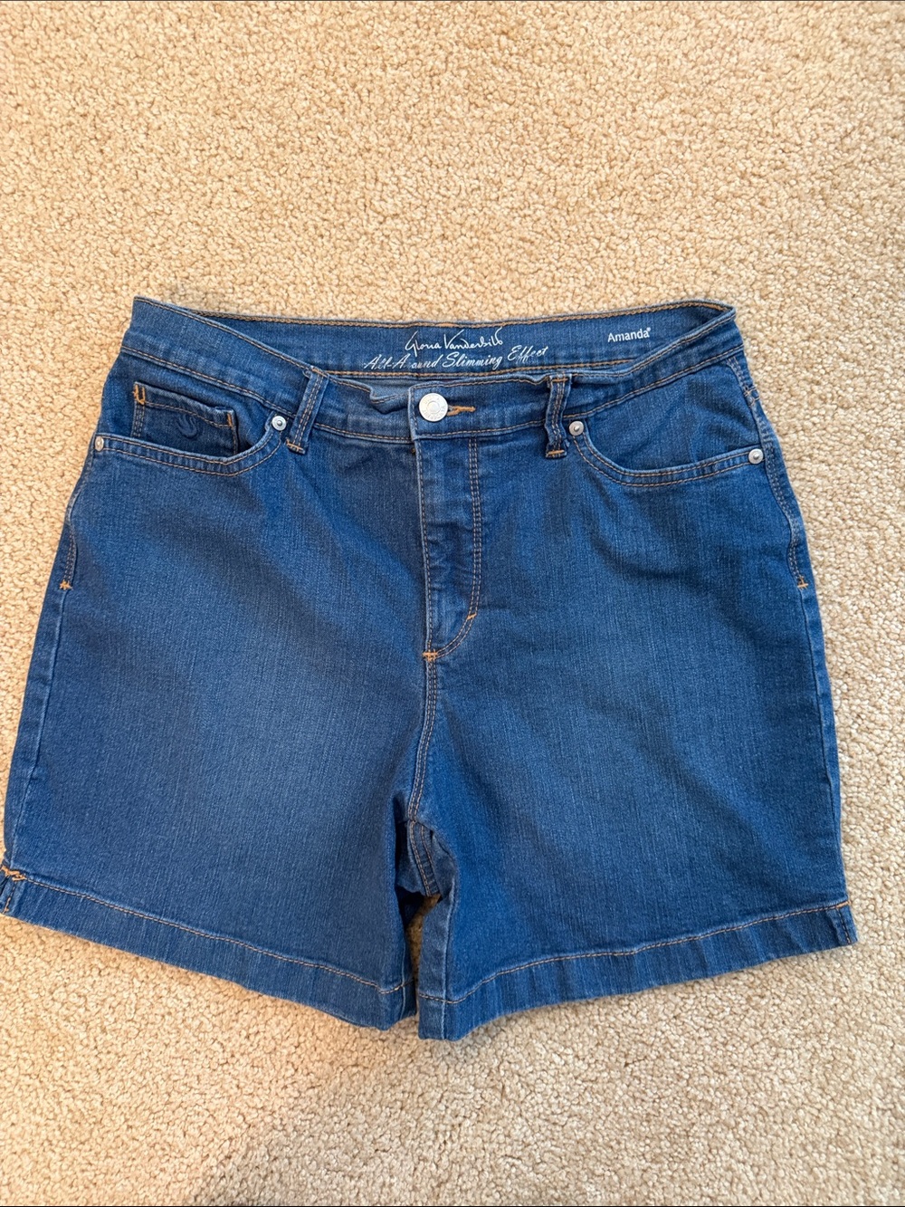 Gloria Vanderbilt Dark Blue Denim Amanda Shorts